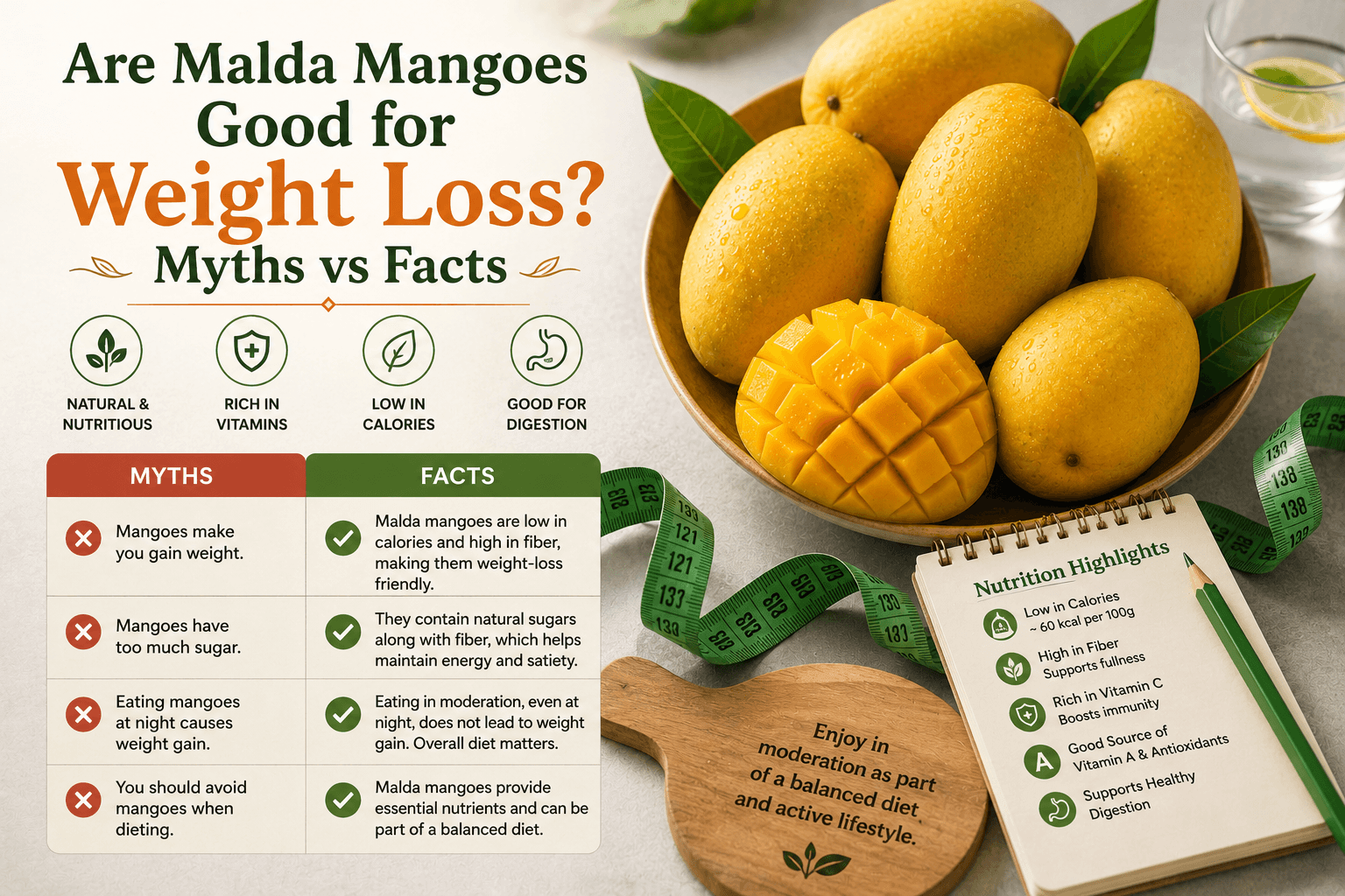 Are Malda Mangoes Good for Weight Loss? Myths vs Facts