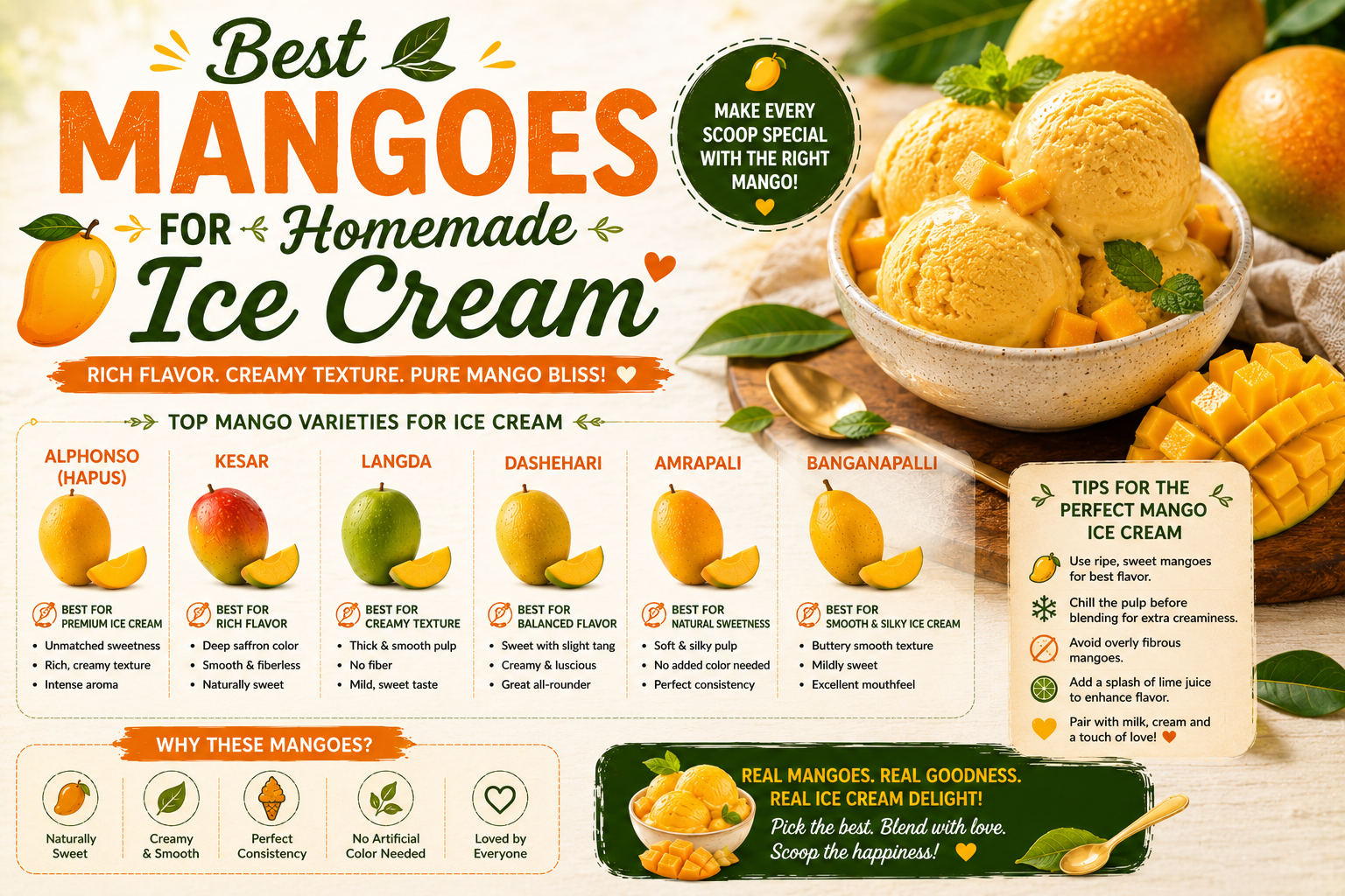 Best Mangoes for Homemade Ice Cream