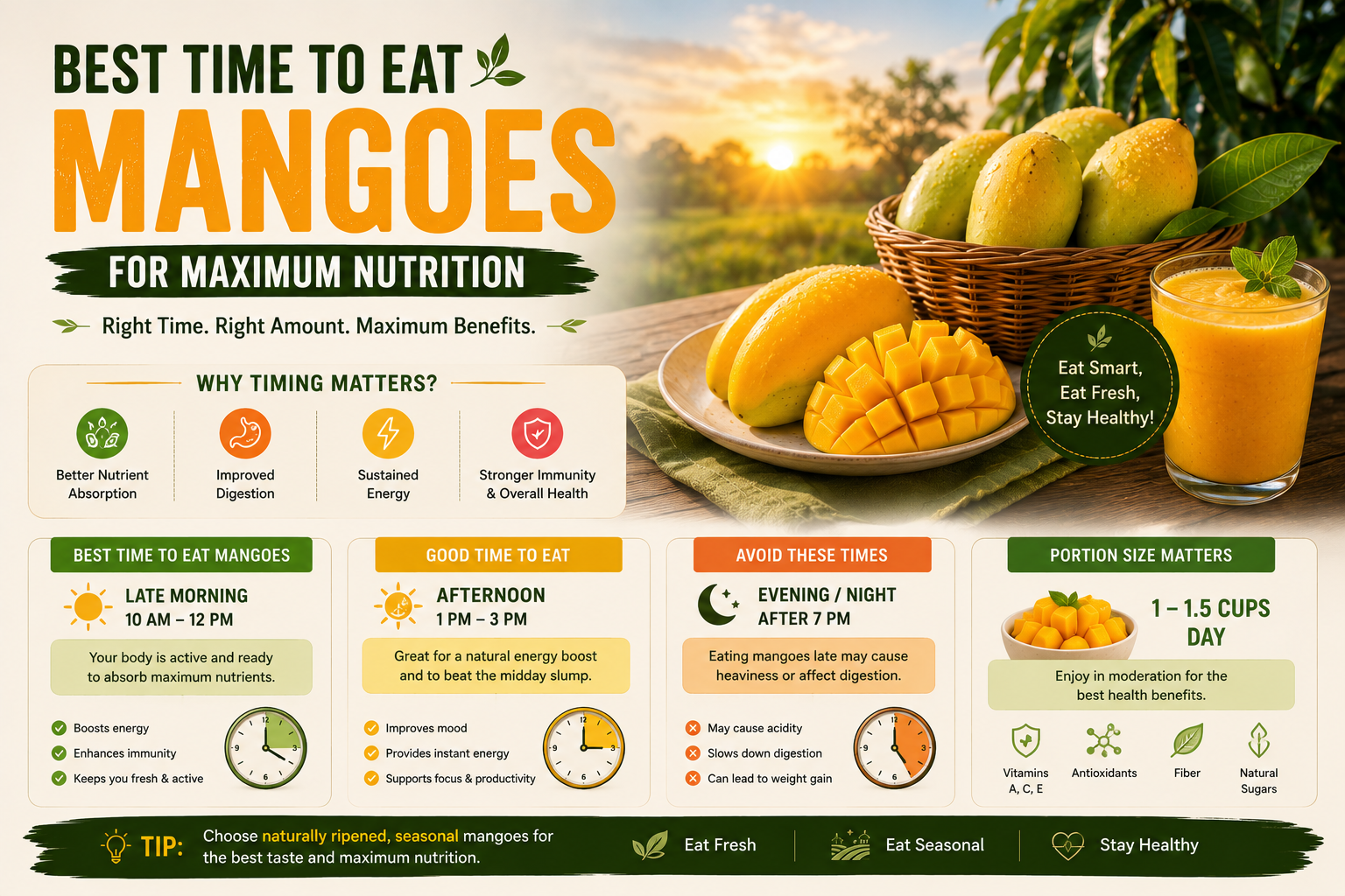 Best Time to Eat Mangoes for Maximum Nutrition