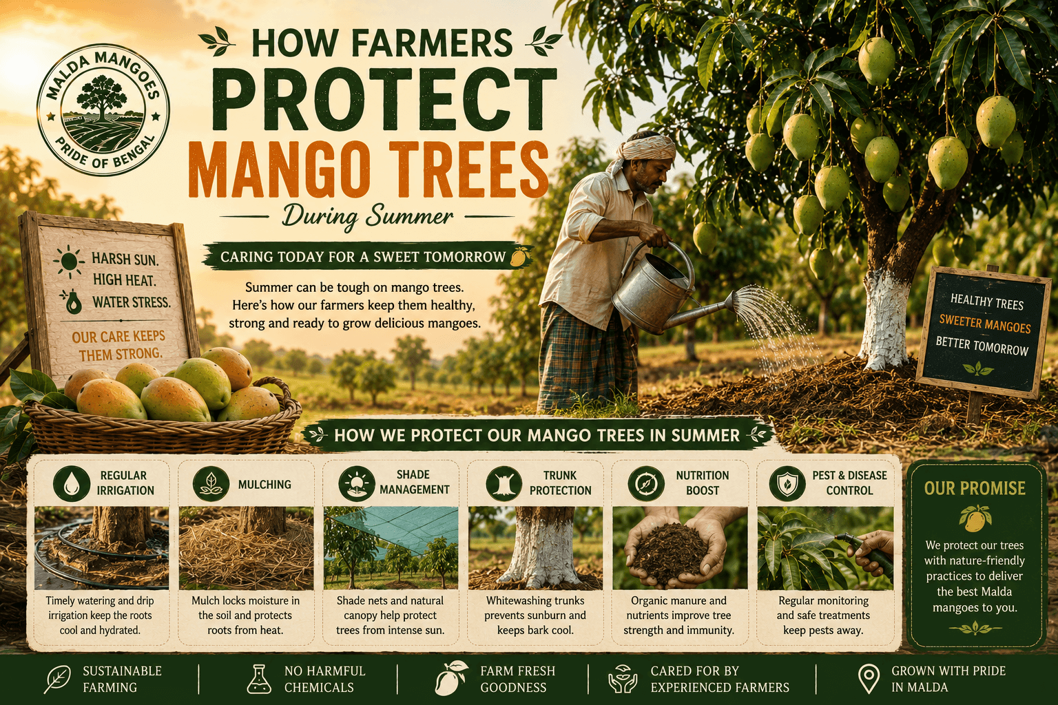 How Farmers Protect Mango Trees During Summer