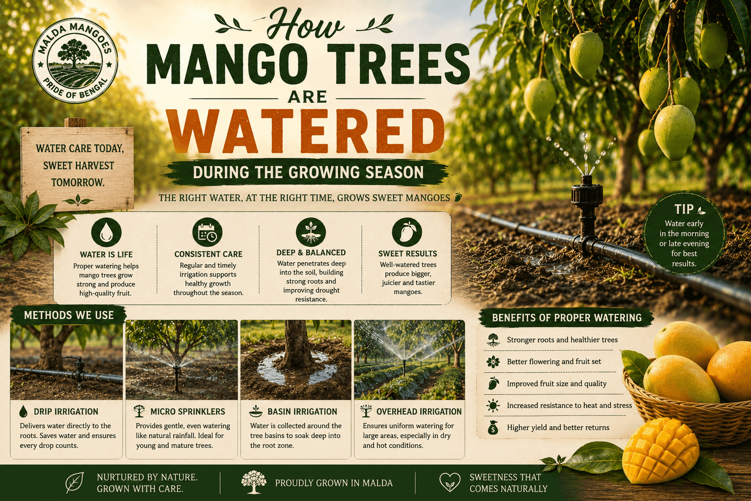 How Mango Trees Are Watered During the Growing Season