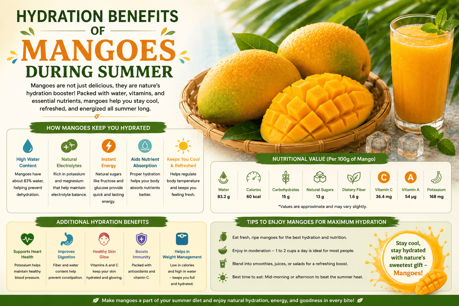 Hydration Benefits of Mangoes During Summer