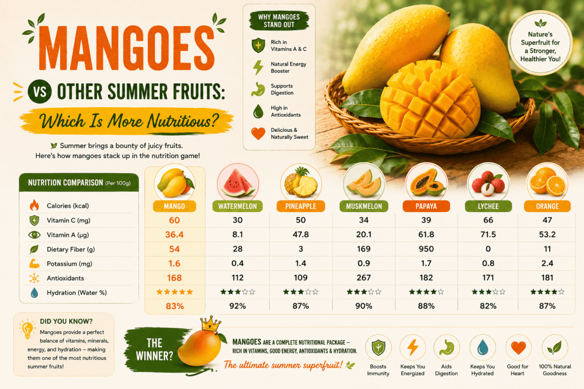 Mangoes vs Other Summer Fruits: Which Is More Nutritious?