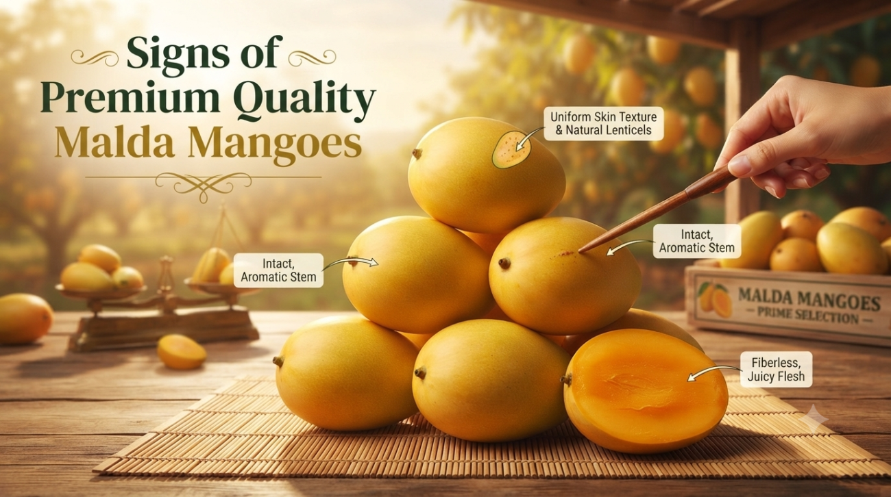 Signs of Premium Quality Malda Mangoes