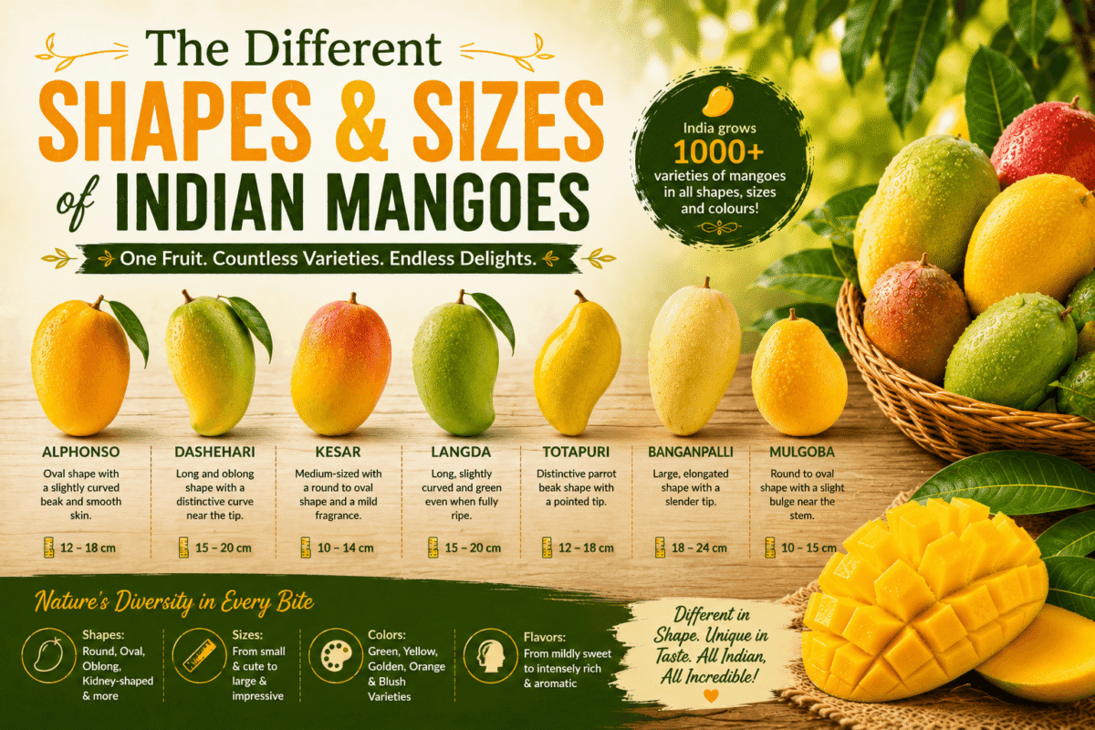 The Different Shapes and Sizes of Indian Mangoes