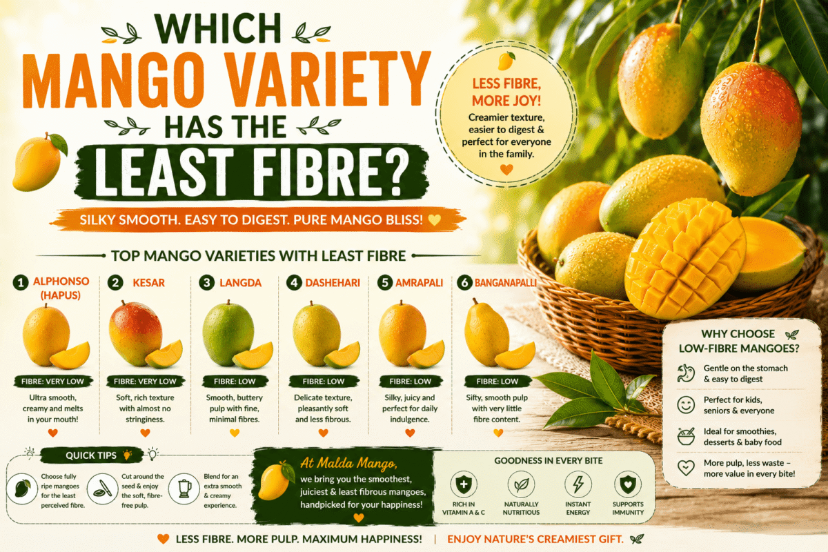 Which Mango Variety Has the Least Fibre?