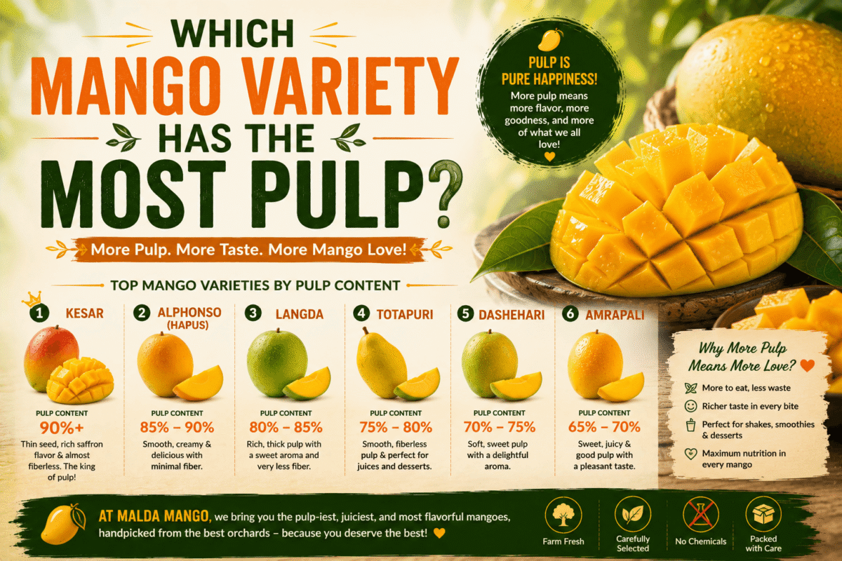 Which Mango Variety Has the Most Pulp?