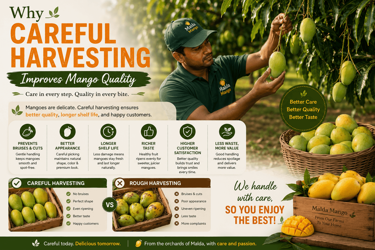 Why Careful Harvesting Improves Mango Quality