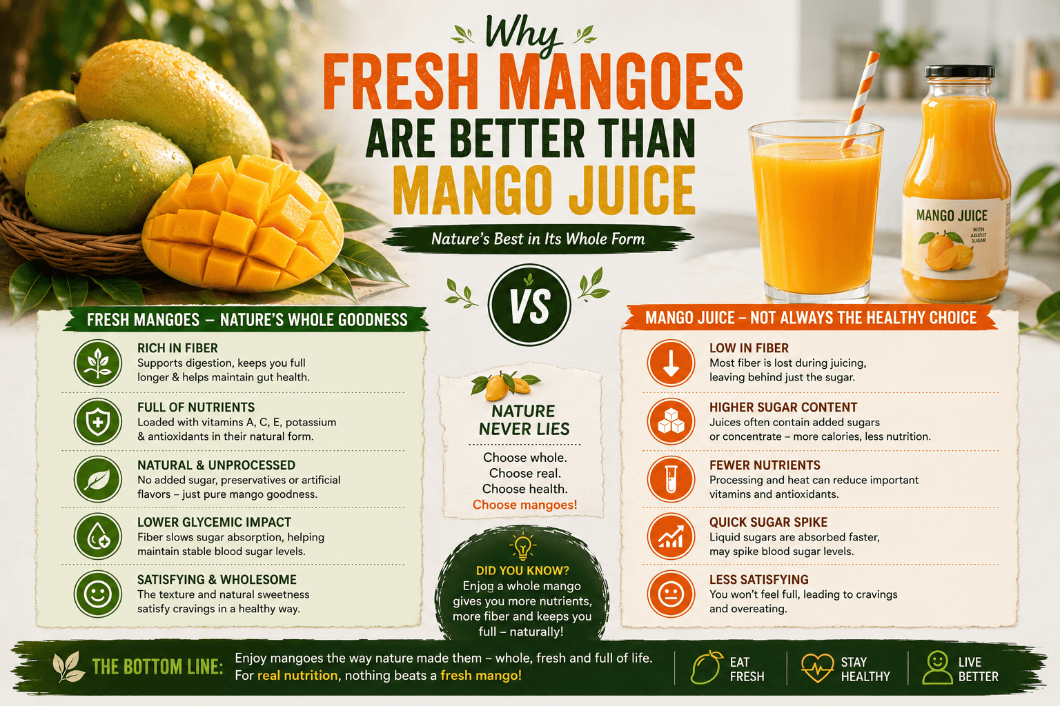 Why Fresh Mangoes Are Better Than Mango Juice