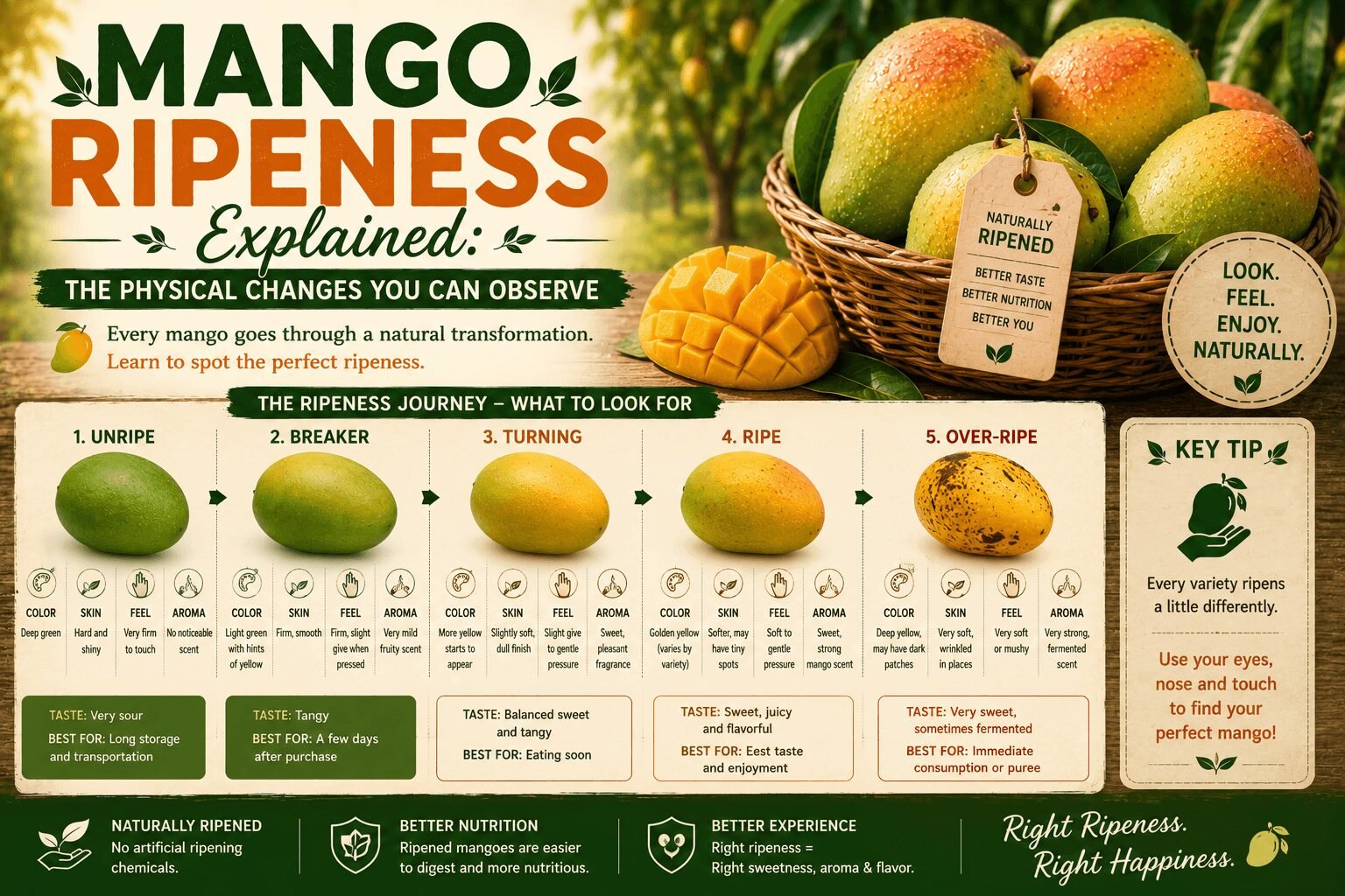 Mango Ripeness Explained: The Physical Changes You Can Observe